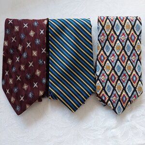 Avanzata for Harry Rosen Vintage Silk Tie Lot of 3 Set, 4" Wide
